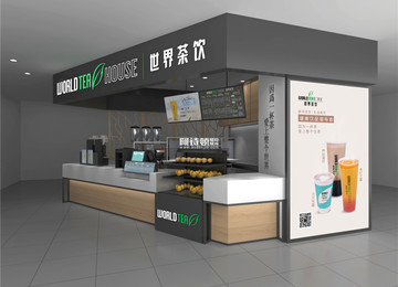 戶外奶茶店---奶茶店形象設計---奶茶店設計裝修---連鎖品牌店--商場奶茶店